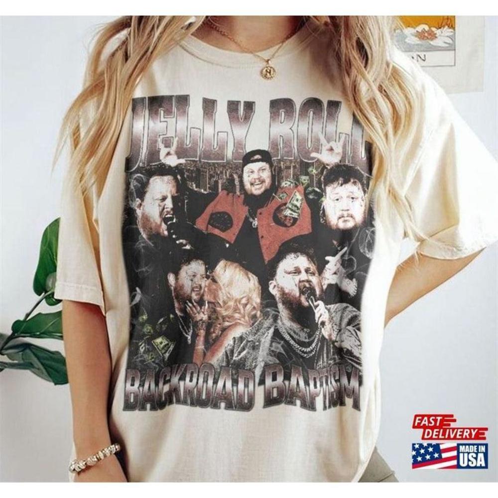 Jelly Roll 2023 Tshirt Backroad Baptism Tour Music Concert Tee Unisex 2 - Picture 1 of 4